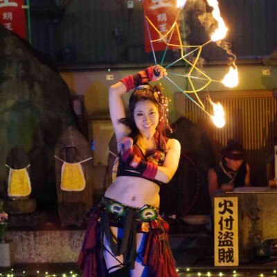 大須大道町人祭の火付盗賊ファイアーショー