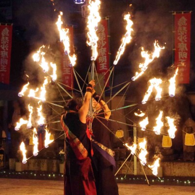 大須大道町人祭の火付盗賊ファイアーショー