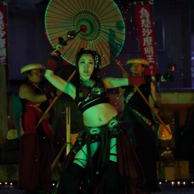 大須大道町人祭の火付盗賊ファイアーショー