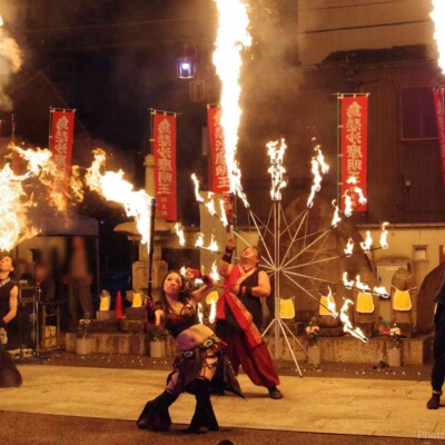 大須大道町人祭の火付盗賊ファイアーショー