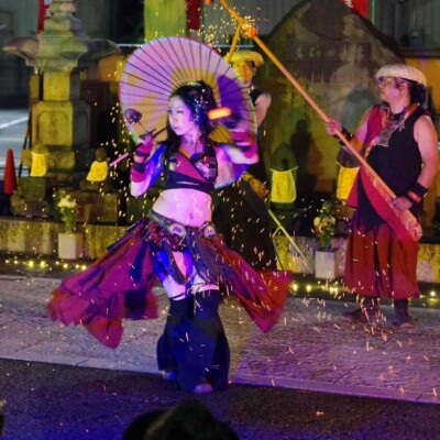 大須大道町人祭の火付盗賊ファイアーショー