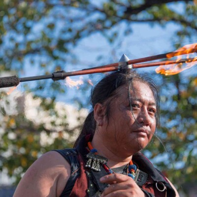 大須大道町人祭の火付盗賊ファイアーショー