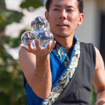 大須大道町人祭の火付盗賊ファイアーショー