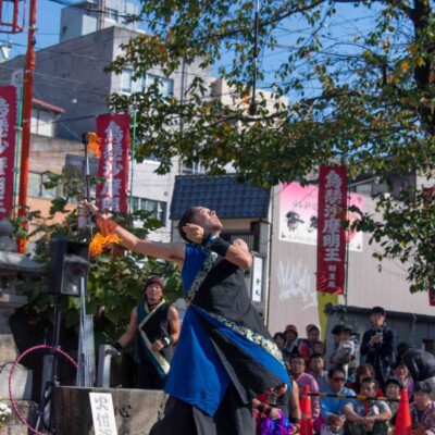 大須大道町人祭の火付盗賊ファイアーショー