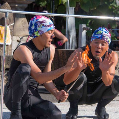 大須大道町人祭の火付盗賊ファイアーショー