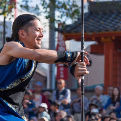 大須大道町人祭の火付盗賊ファイアーショー