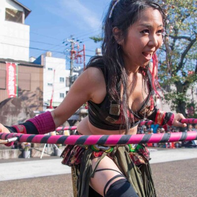 大須大道町人祭の火付盗賊ファイアーショー