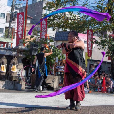 大須大道町人祭の火付盗賊ファイアーショー