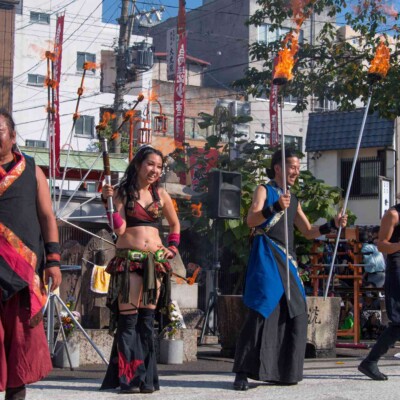 大須大道町人祭の火付盗賊ファイアーショー