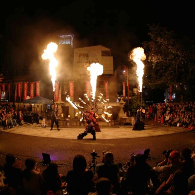 大須大道町人祭の火付盗賊ファイアーショー