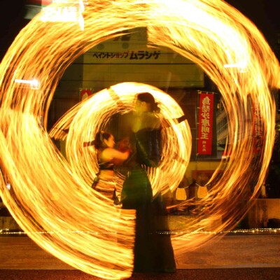 大須大道町人祭の火付盗賊ファイアーショー