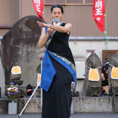 コンタクトジャグリング 大須大道町人祭の火付盗賊ファイアーショー