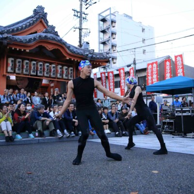 大須大道町人祭の火付盗賊ファイアーショー