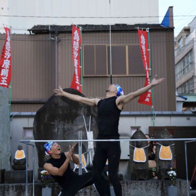 大須大道町人祭の火付盗賊ファイアーショー