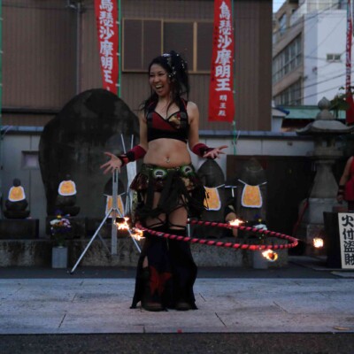 大須大道町人祭の火付盗賊ファイアーショー