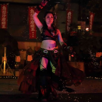 大須大道町人祭の火付盗賊ファイアーショー