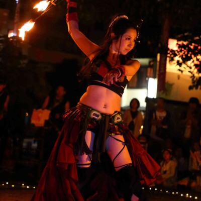 大須大道町人祭の火付盗賊ファイアーショー