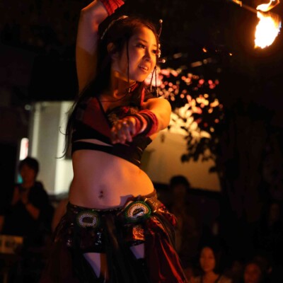 大須大道町人祭の火付盗賊ファイアーショー