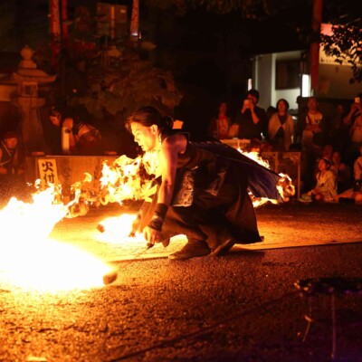 大須大道町人祭の火付盗賊ファイアーショー