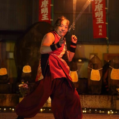 大須大道町人祭の火付盗賊ファイアーショー
