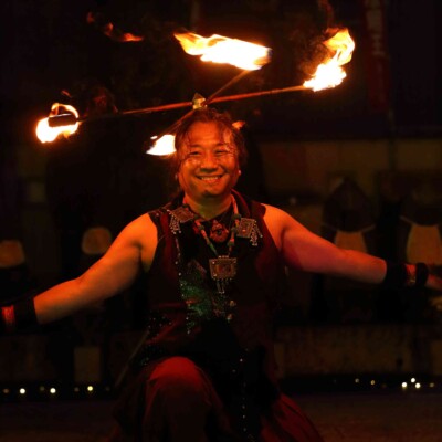 大須大道町人祭の火付盗賊ファイアーショー