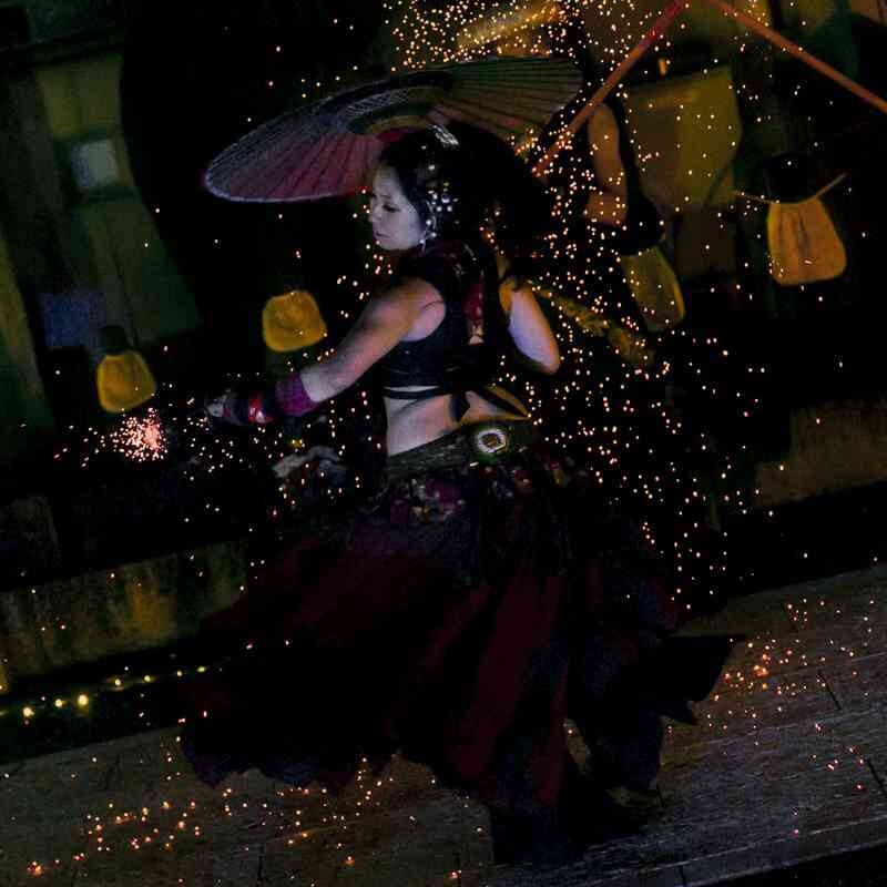 大須大道町人祭の火付盗賊ファイアーショー