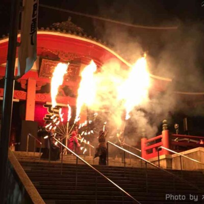 大須大道町人祭の火付盗賊ファイアーショー