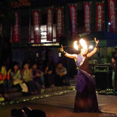 大須大道町人祭の火付盗賊ファイアーショー
