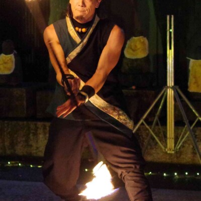 大須大道町人祭の火付盗賊ファイアーショー