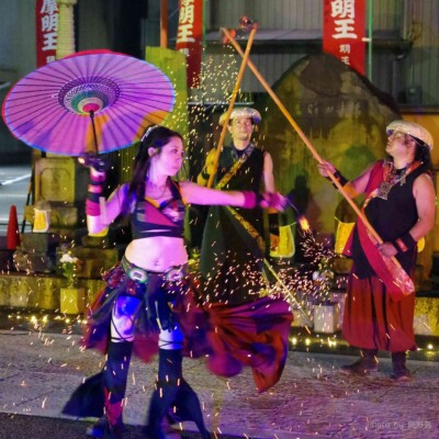 大須大道町人祭の火付盗賊ファイアーショー
