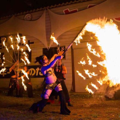 アウトドアフェス天竺で火付盗賊ファイアーパフォーマンス