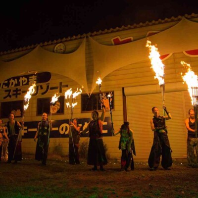 アウトドアフェス天竺で火付盗賊ファイアーパフォーマンス