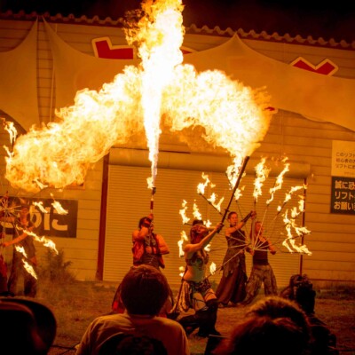 アウトドアフェス天竺で火付盗賊ファイアーパフォーマンス