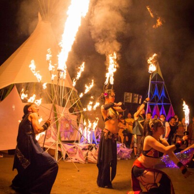 アウトドアフェスで火付盗賊ファイアーショー