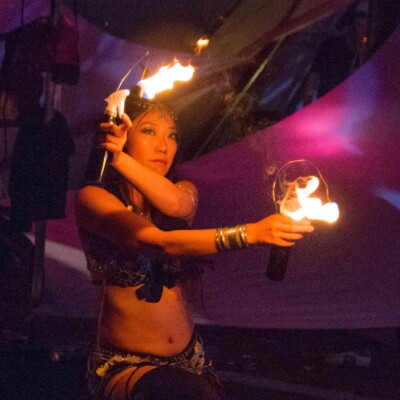 アウトドアフェスで火付盗賊ファイアーショー