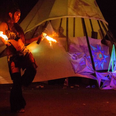 アウトドアフェスで火付盗賊ファイアーショー