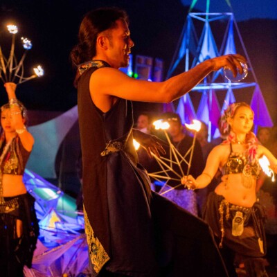 コンタクトジャグリング アウトドアフェスで火付盗賊ファイアーショー