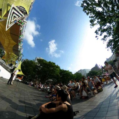 昼はおこたんぺジャグリングショー、夜は火付盗賊ファイアーショーでした