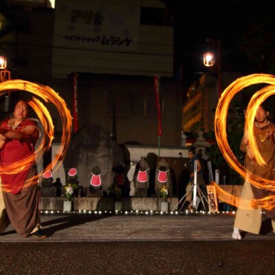大須大道町人祭の火付盗賊ファイアーショー