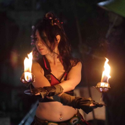 大須大道町人祭の火付盗賊ファイアーショー