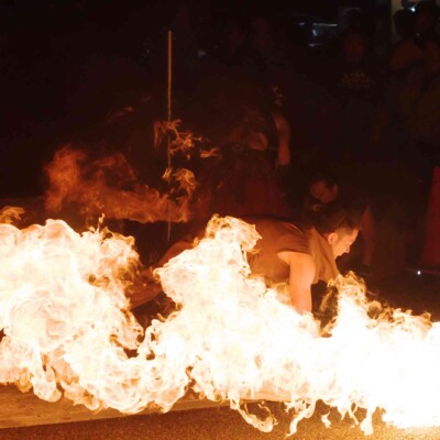 大須大道町人祭の火付盗賊ファイアーショー