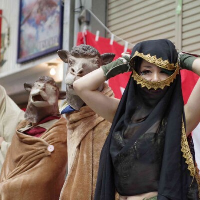 大須大道町人祭の火付盗賊の大道芸