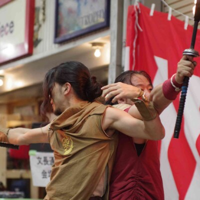大須大道町人祭の火付盗賊ファイアーショー