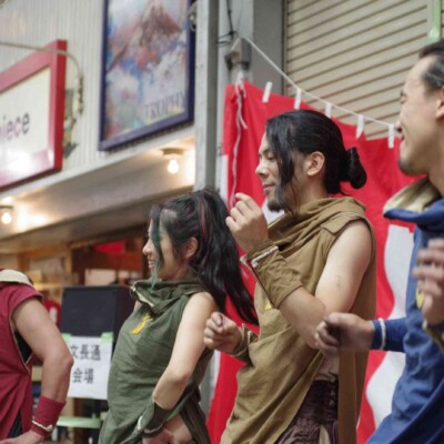 大須大道町人祭の火付盗賊ファイアーショー