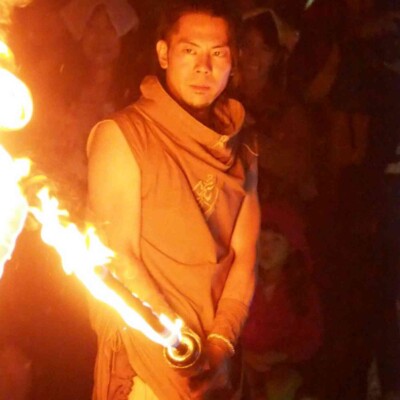 大須大道町人祭の火付盗賊ファイアーショー