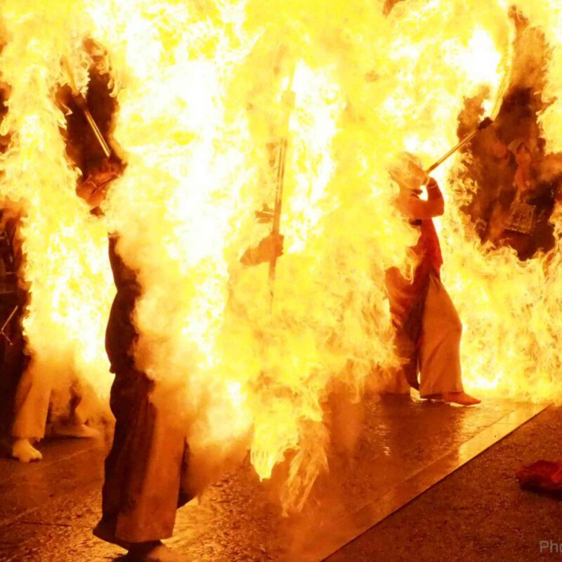 大須大道町人祭の火付盗賊ファイアーショー