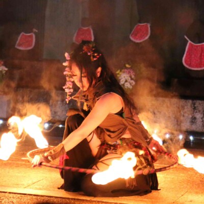 大須大道町人祭の火付盗賊ファイアーショー