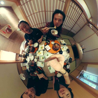 大須大道町人祭を終えてご褒美のひつまぶしを食べる火付盗賊