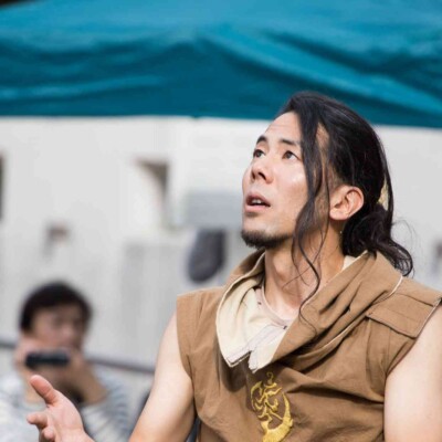 大須大道町人祭の火付盗賊の大道芸