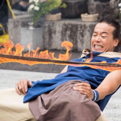 大須大道町人祭の火付盗賊ファイアー大道芸